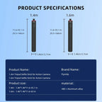 Extendable Selfie Stick Tripod For Action Cameras One-Button Quick Setup Monopod With Wide-Angle View, Flymile 1.4m, Flymile 1.6m