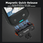 Flymile Plastic Magnetic Quick-Release Base For Insta360 Ace Pro 2/X5/X4/X3/X2/Ace Pro/Ace, 2-claw
