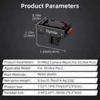 Flymile Plastic Magnetic Quick-Release Base For Insta360 Ace Pro 2/X5/X4/X3/X2/Ace Pro/Ace, 2-claw