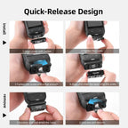 Flymile Magnetic Quick-Release Base 1/4 Inch Thread Foldable Extension Kit for Insta360 Ace Pro 2/Ace Pro/Ace/X5/X4/X3/X2, 1/4 Inch Thread Foldable Kit
