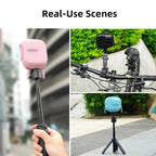Flymile PU Mini Camera Case with Carabiner For Caged DJI Action 3/4/5 Pro/Insta360 Ace Pro 2/1/GoPro