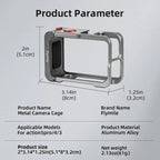 For DJI Osmo Action 5 Pro/4/3 Flymile Metal Protective Cage with Cold Shoe Mount, AC5011 Cage