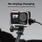 For DJI Osmo Action 5 Pro/4/3 Flymile Metal Protective Cage with Cold Shoe Mount, AC5011 Cage