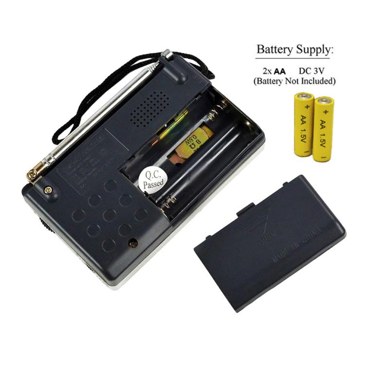 INDIN BC-R119 Portable AM/FM Radio for Seniors 530-1610KHz AM & 88-108MHz FM Lightweight Emergency Radio, BC-R119