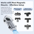 For Insta360 X5 AMagisn 60m/196ft Diving Case Quick-Release Full Invisible Waterproof Underwater Housing