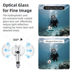 For Insta360 X5 AMagisn 60m/196ft Diving Case Quick-Release Full Invisible Waterproof Underwater Housing
