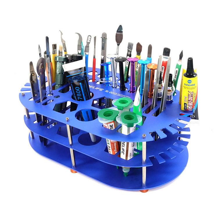 Multifunctional Repair Storage Box Desktop Screwdriver Display Rack Repair Tool Pen Hole Storage Rack, RL-001D