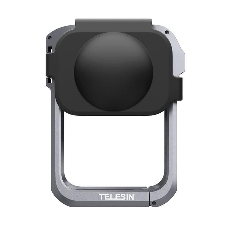 For DJI Osmo 360 TELESIN Aluminum Alloy Protective Cage Expansion Frame with Lens Cover, Aluminum Alloy Cage