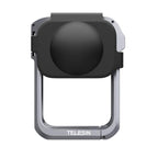 For DJI Osmo 360 TELESIN Aluminum Alloy Protective Cage Expansion Frame with Lens Cover, Aluminum Alloy Cage