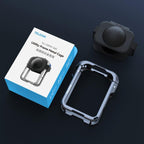 For DJI Osmo 360 TELESIN Aluminum Alloy Protective Cage Expansion Frame with Lens Cover, Aluminum Alloy Cage