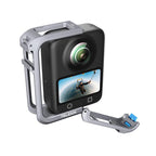 For DJI Osmo 360 TELESIN Aluminum Alloy Protective Cage Expansion Frame with Lens Cover, Aluminum Alloy Cage