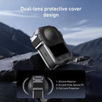 For DJI Osmo 360 TELESIN Aluminum Alloy Protective Cage Expansion Frame with Lens Cover, Aluminum Alloy Cage
