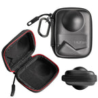 PU Carrying Case for DJI Osmo 360 Camera Protective Pouch with Carabiner Clip, TELESIN Full-Coverage, TELESIN Open Bottom