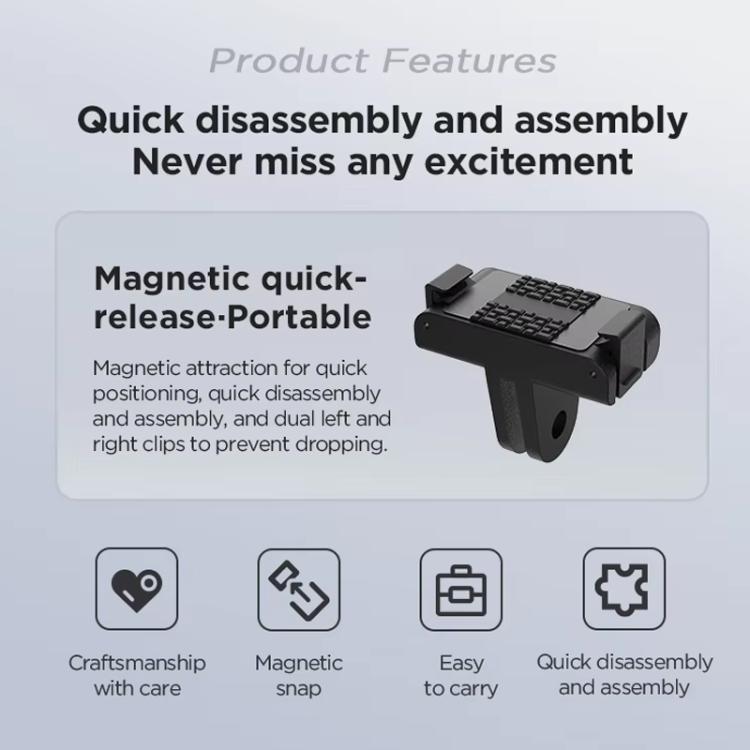 For DJI Osmo 360 CYNOVA Magnetic Quick-Release Base Adapter Camera Accessories, Magnetic  Adapter