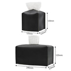 Square Leather Paper Towel Box Paper Towel Bedroom Tissue Box, 24x12.5x12.5cm, 12.5x12.5x12cm