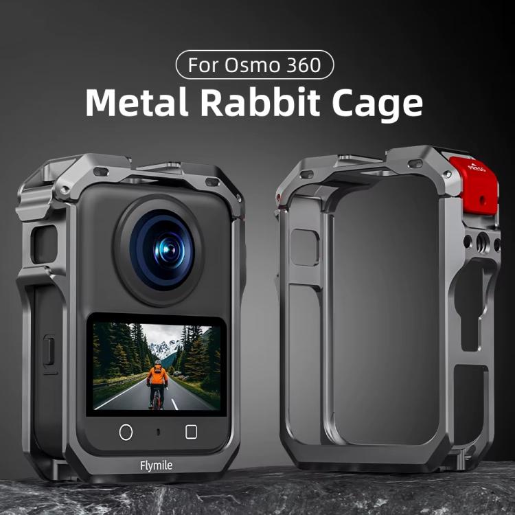 For DJI Osmo 360 Flymile Dual Cold Shoe Metal Quick-Release Cage With Lens C, FLY042_2, FLY042_1