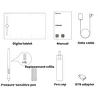 10Moons I6 Digital Drawing Tablet Compatible With Mobile Phones Computers, i6