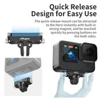 aMagisn Magnetic Quick Release Adapter for GoPro HERO13/12/11/10/9/8/11 Mini/MAX, 2-in-1 Kit, Separate Top Mount Plate, Separate Base Unit