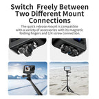 aMagisn Magnetic Quick Release Adapter for GoPro HERO13/12/11/10/9/8/11 Mini/MAX, 2-in-1 Kit, Separate Top Mount Plate, Separate Base Unit