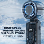 High Speed Folding Cooling Fan Powerful Semiconductor Handheld Turbine Fan