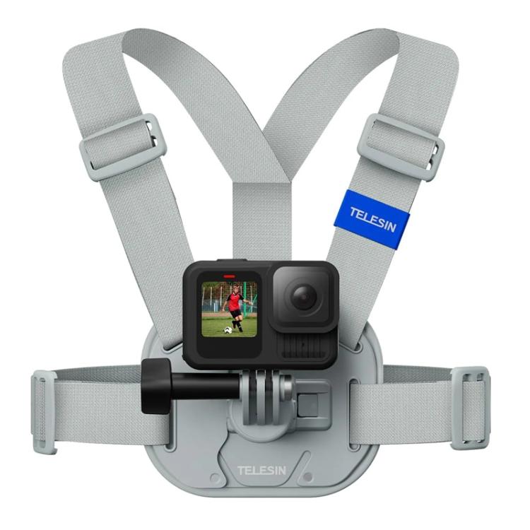 TELESIN S2-CGP-01GY Universal Action Camera Chest Belt Bracket Quick Release Chest Strap Mount, S2-CGP-01GY