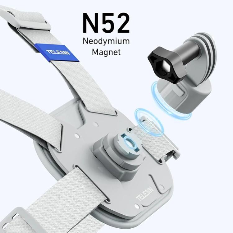 TELESIN S2-CGP-01GY Universal Action Camera Chest Belt Bracket Quick Release Chest Strap Mount, S2-CGP-01GY