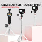 Flymile 15.8-30.8cm Tripod Selfie Stick for Action Cameras With 360-degree Adjustable Ball Head & Cold Shoe