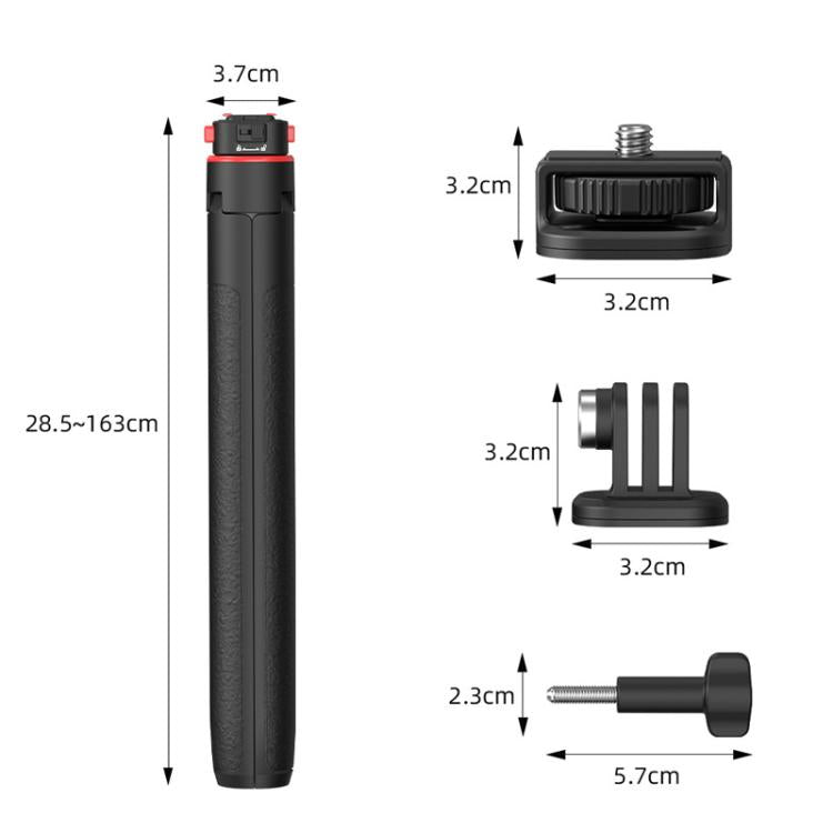 Flymile 1.63m Magnetic Quick-Release Tripod Selfie Stick for Action Cameras for Vlogging, Outdoor Sports, FLY018_2