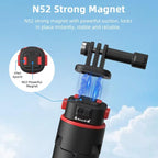 Flymile 1.63m Magnetic Quick-Release Tripod Selfie Stick for Action Cameras for Vlogging, Outdoor Sports, FLY018_2
