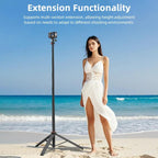 Flymile 1.63m Magnetic Quick-Release Tripod Selfie Stick for Action Cameras for Vlogging, Outdoor Sports, FLY018_2