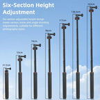 Flymile 1.63m Magnetic Quick-Release Tripod Selfie Stick for Action Cameras for Vlogging, Outdoor Sports, FLY018_2