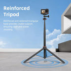 Flymile 1.63m Magnetic Quick-Release Tripod Selfie Stick for Action Cameras for Vlogging, Outdoor Sports, FLY018_2