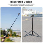 Flymile 1.63m Magnetic Quick-Release Tripod Selfie Stick for Action Cameras for Vlogging, Outdoor Sports, FLY018_2