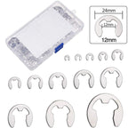 400pcs /Set 1.5-15mm Stainless Steel E-Type Open Circlips Boxed, 400pcs /Set