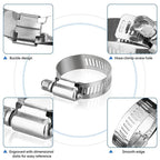 40pcs /Set Stainless Steel American-Style Heavy-Duty Clamp Kit, 40pcs /Set