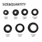 260pcs /Set Double-Sided O-Ring Rubber Sealing Waterproof Conduit Rings, 260pcs /Set