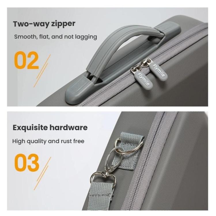For DJI Osmo 360 Adventure Combo Flymile PU Leather Shoulder Bag Waterproof Crossbody Sling Bag
