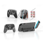 For Nintendo Switch 2 JYS 5-in-1 Crystal Case Full Protection Set Includes Console Shell, Joy-con & Pro Controller Cover, Faceplate, Game Cartridge Case, JYS-NS2326