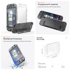 For Nintendo Switch 2 JYS 5-in-1 Crystal Case Full Protection Set Includes Console Shell, Joy-con & Pro Controller Cover, Faceplate, Game Cartridge Case, JYS-NS2326