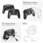 For Nintendo Switch 2 JYS 5-in-1 Crystal Case Full Protection Set Includes Console Shell, Joy-con & Pro Controller Cover, Faceplate, Game Cartridge Case, JYS-NS2326