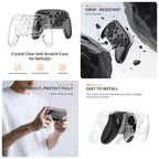 For Nintendo Switch 2 JYS 5-in-1 Crystal Case Full Protection Set Includes Console Shell, Joy-con & Pro Controller Cover, Faceplate, Game Cartridge Case, JYS-NS2326
