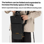 Cwatcun D198 Small Expandable Single Shoulder Camera Bag Waterproof Multi-Function Camera Bag, D198