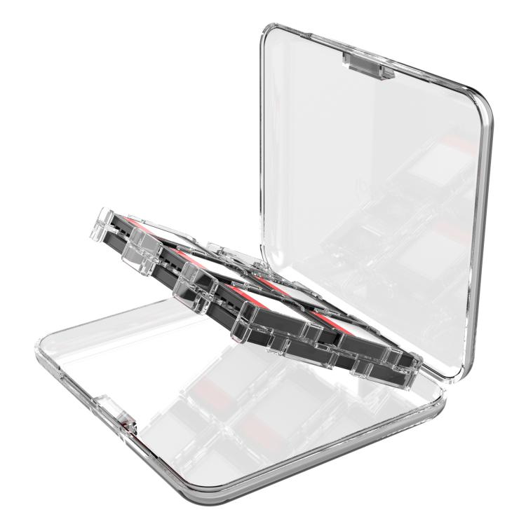 ipega Crystal Game Card Case For Nintendo Switch 2/Switch with 12 Game Card Slots Secure Locking Design, PG-SW2107