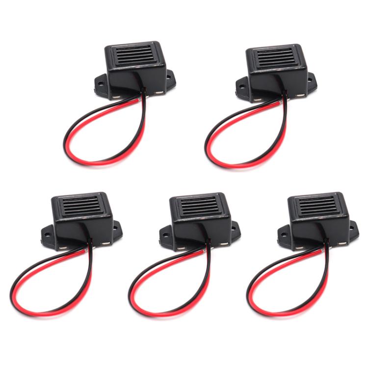 5pcs Active Mechanical Piezoelectric Rat Insect Repellent Buzzer, 3V, 6V, 9V, 12V, 24V