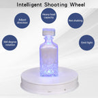 Remote Control Light Rotating Tray Still Life Display Adjustable Speed Brightness Jewelry Stand, 20cm White Base White Light Direct Plug, 20cm Black Base White Light Direct Plug, 20cm White Base Colorful Light Direct Plug                               ...