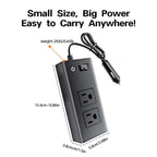 DC12V 200W Fast Charging QC3.0 PD Car Cigarette Lighter Portable Inverter, 110V US Plug, 220V Universal