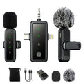 Wireless Collar Clip Microphone Smart Noise Reduction Mini Microphone, J82 Dual Mic 3 In 1 Interface 8pcs /Set, J81 1 To 2 Type-C Interface 9pcs /Set