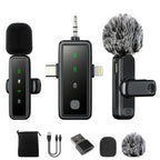 Wireless Collar Clip Microphone Smart Noise Reduction Mini Microphone, J82 Dual Mic 3 In 1 Interface 8pcs /Set, J81 1 To 2 Type-C Interface 9pcs /Set