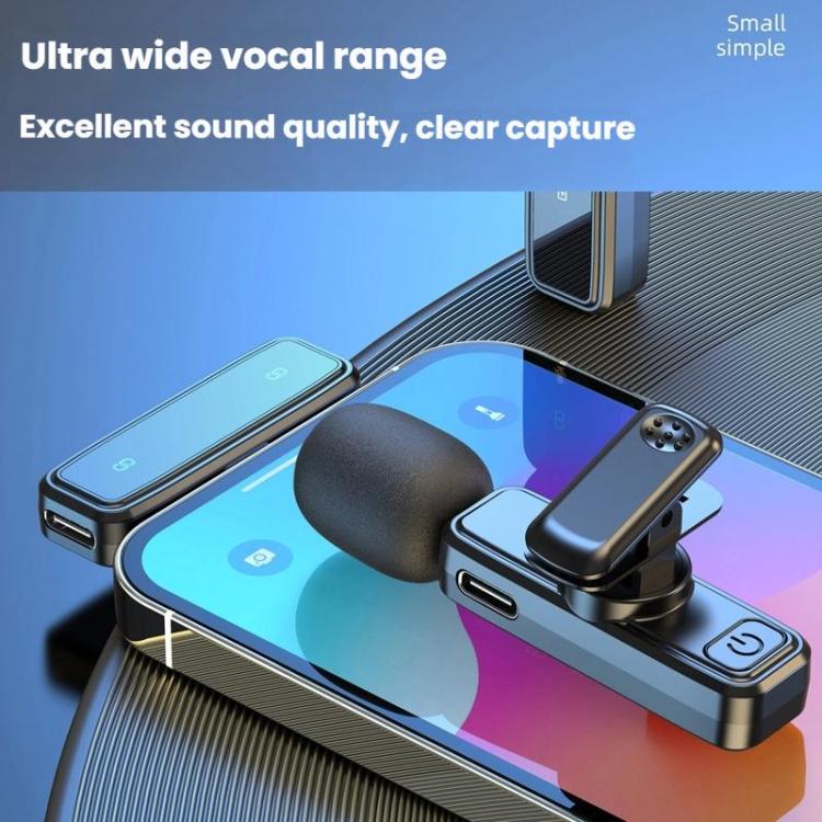 Wireless Collar Clip Microphone Smart Noise Reduction Mini Microphone, J82 Dual Mic 3 In 1 Interface 8pcs /Set, J81 1 To 2 Type-C Interface 9pcs /Set