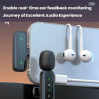Wireless Collar Clip Microphone Smart Noise Reduction Mini Microphone, J82 Dual Mic 3 In 1 Interface 8pcs /Set, J81 1 To 2 Type-C Interface 9pcs /Set